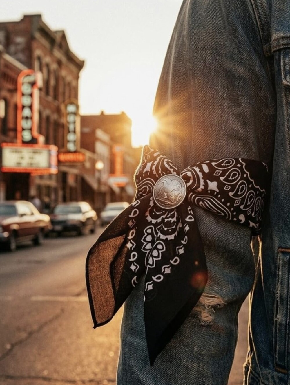 Black Bandana And Bandana Ring
